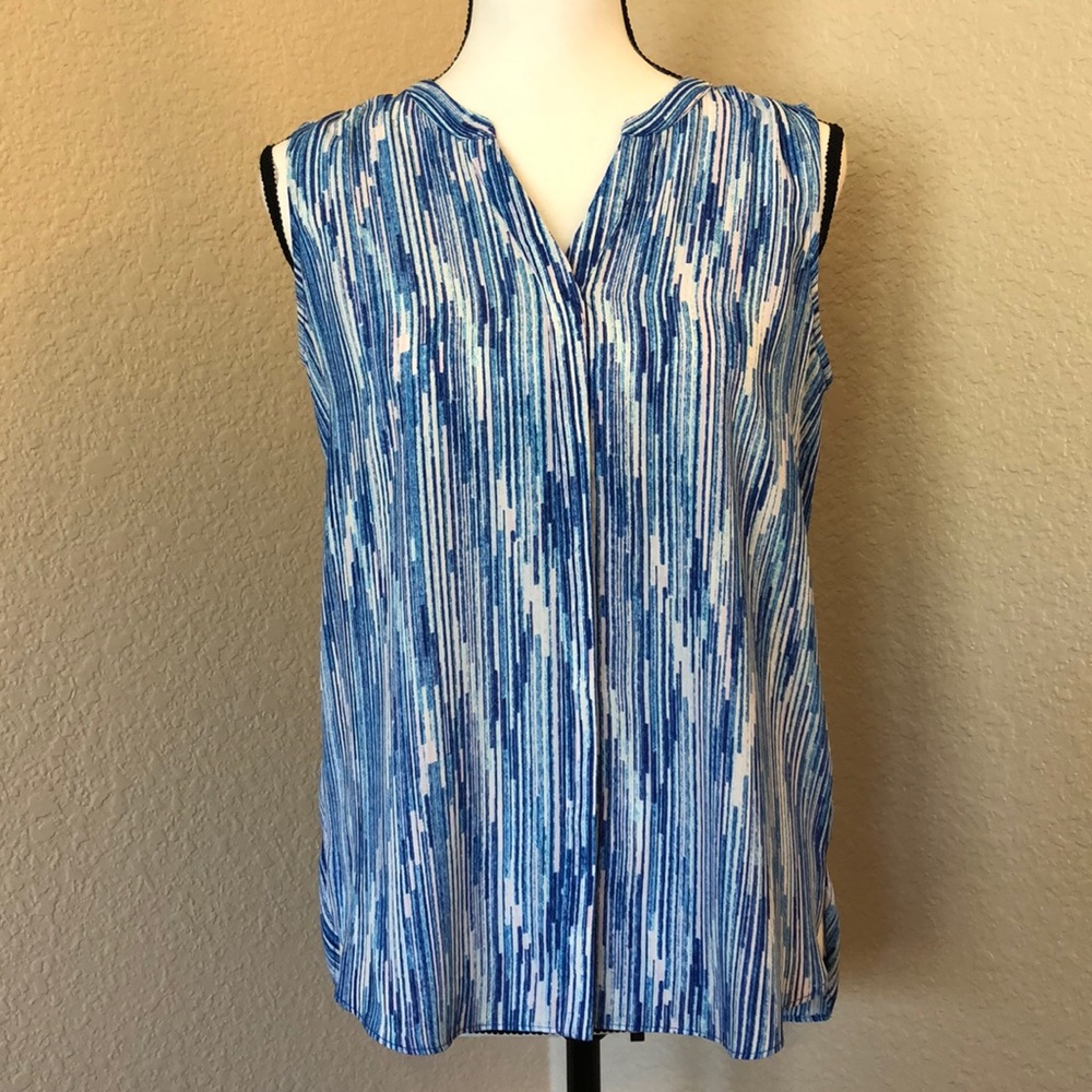 NYDJ Blue Sleeveless Blouse